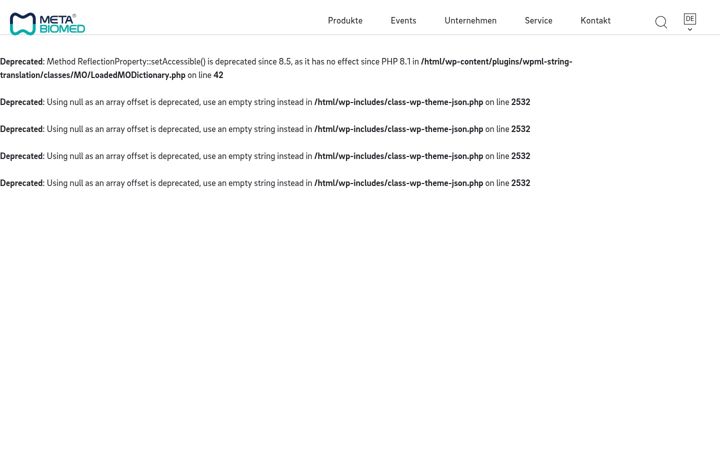 Screenshot of meta-europe.com