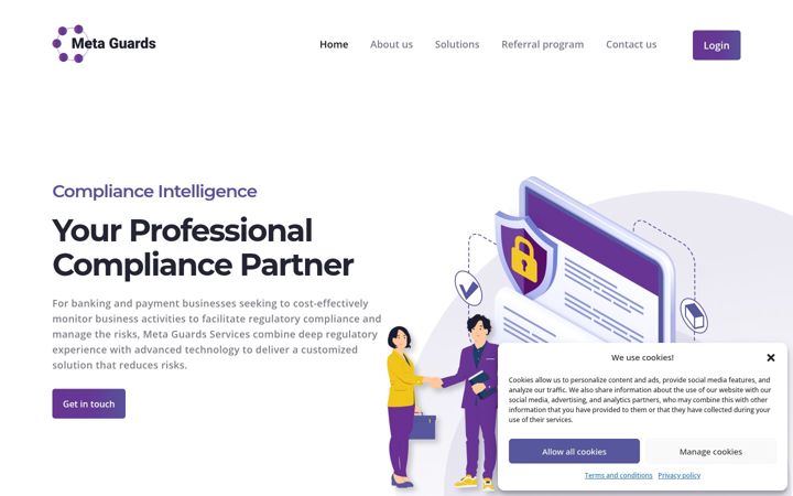 Screenshot of meta-guards.com