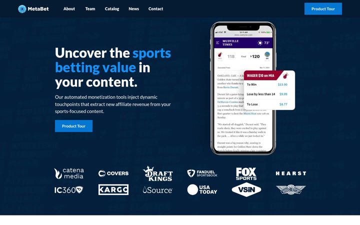 Screenshot of metabet.io