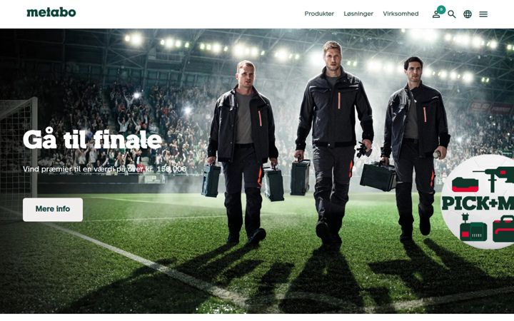 Screenshot of metabo.com