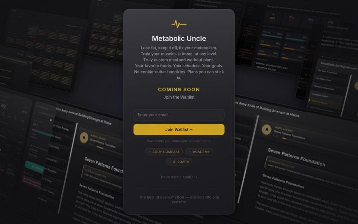 Screenshot of metabolicuncle.com