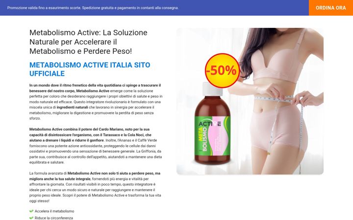 Screenshot of metabolismoactive.com