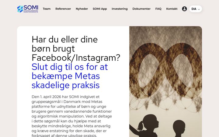 Skærmbillede af metaclaim.dk