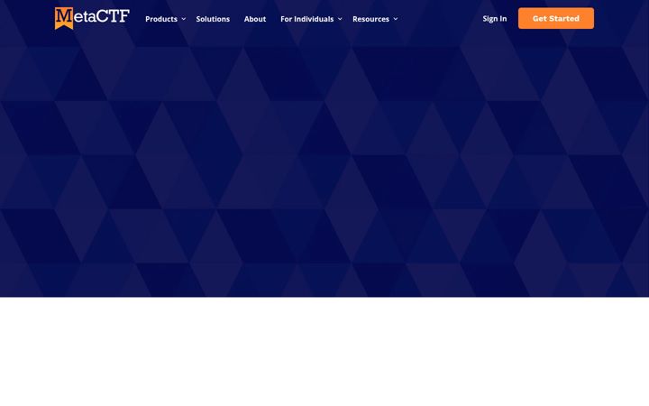 Screenshot of metactf.com