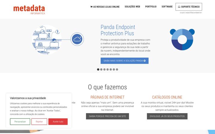 Screenshot of metadata.pt