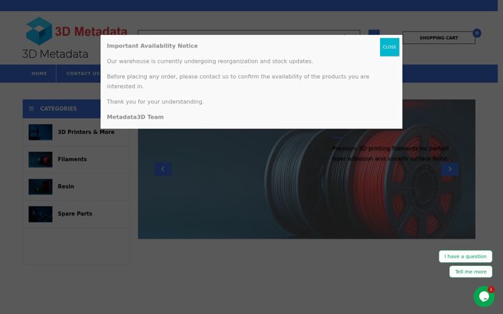 Screenshot of metadata3d.com