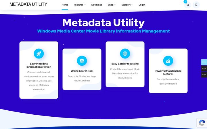 Screenshot of metadatautility.com
