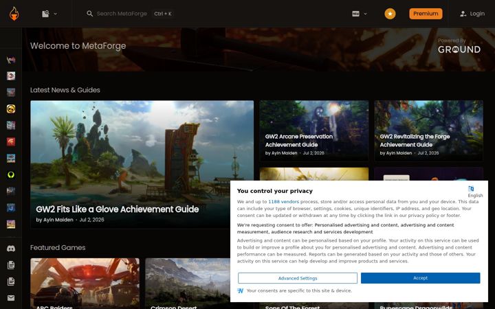 Екранна снимка на metaforge.app