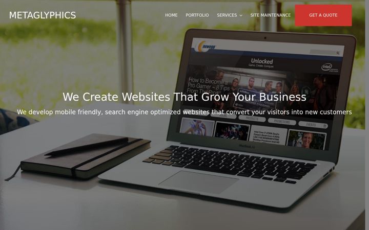 Screenshot of metaglyphics.com