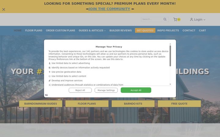 Screenshot of metal-building-homes.com