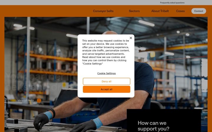 Screenshot of metal-conveyor-belts.com
