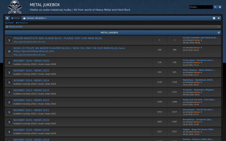 Ekrano kopija metal-jukebox.net