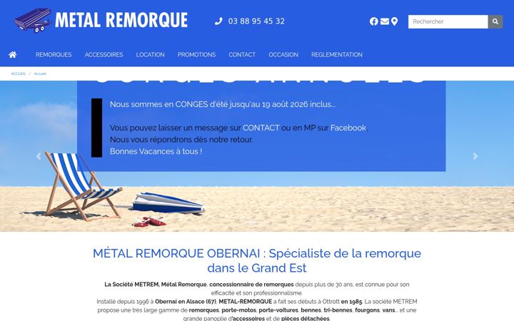Screenshot of metal-remorque.com