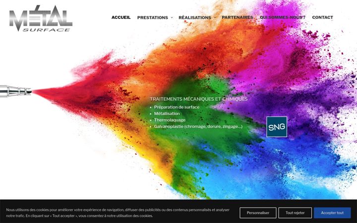 Screenshot of metal-surface.com