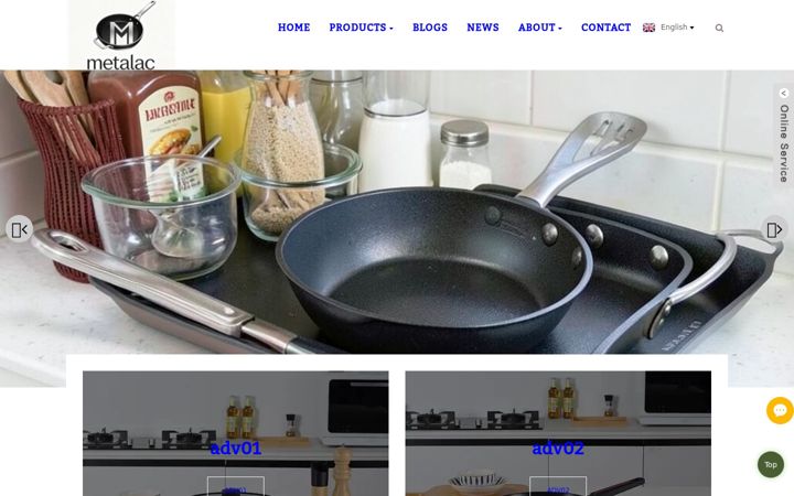 Screenshot of metalac-cookware.com