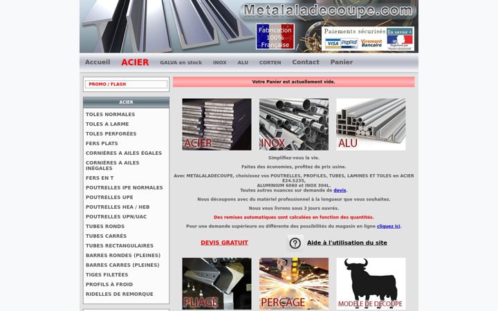 Screenshot of metalaladecoupe.com