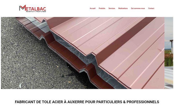Screenshot stránky metalbac.com