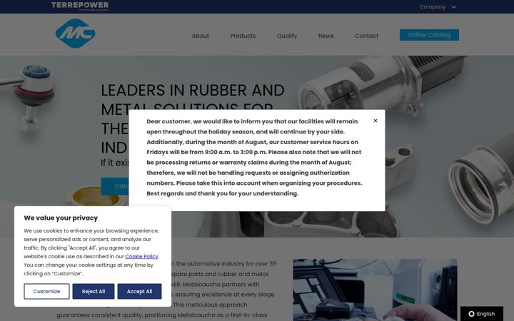 Screenshot of metalcaucho.com