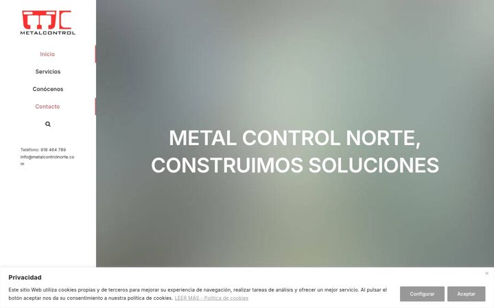 Screenshot of metalcontrolnorte.com