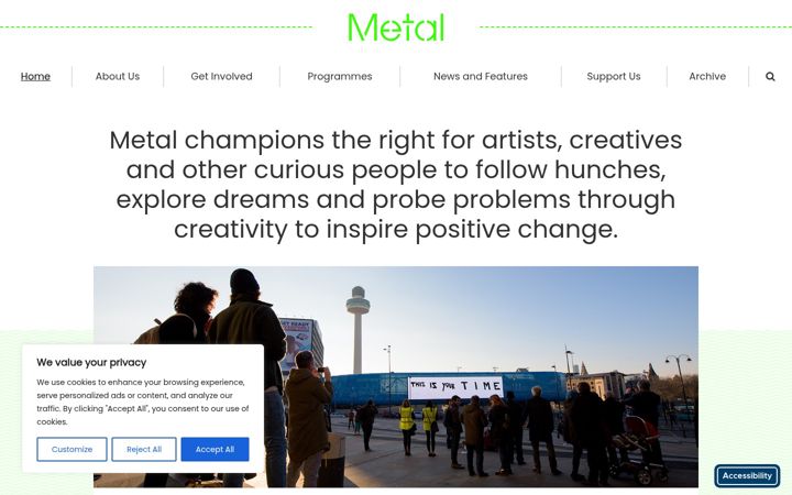Screenshot of metalculture.com
