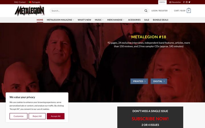 Screenshot of metalegion.com