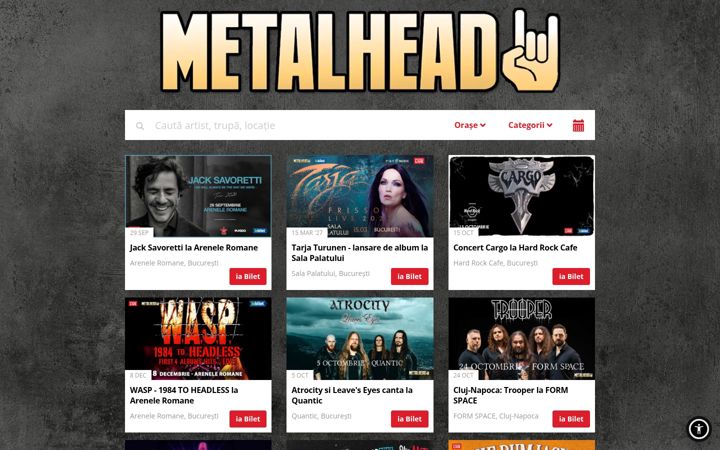 Screenshot of metalheadmeeting.com