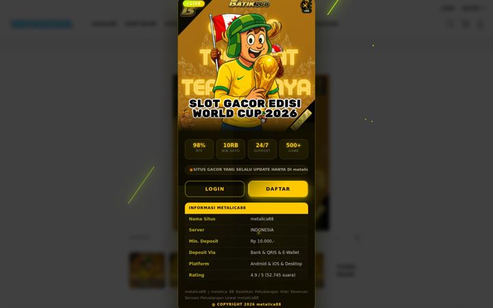 Screenshot of metalica88.org