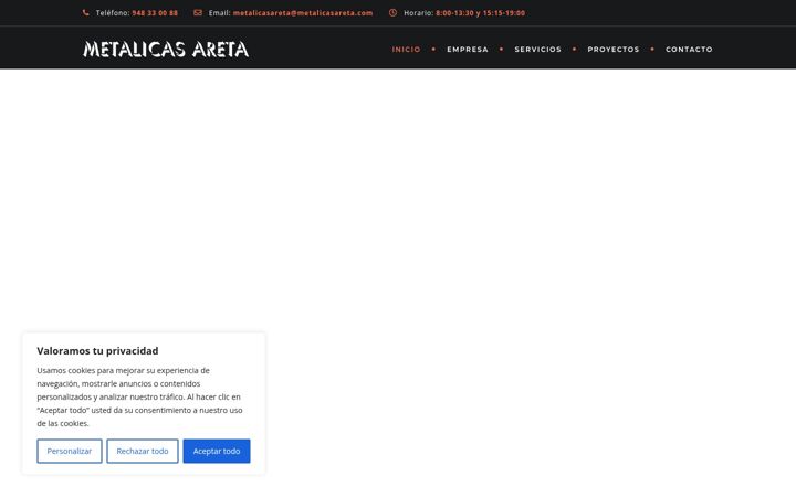 Screenshot of metalicasareta.com