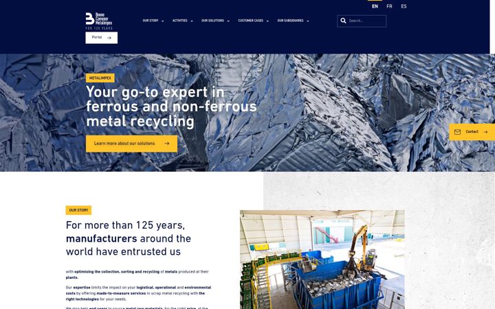 Screenshot of metalimpexgroup.com