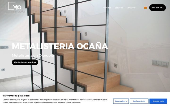 Screenshot of metalisteriaocana.com