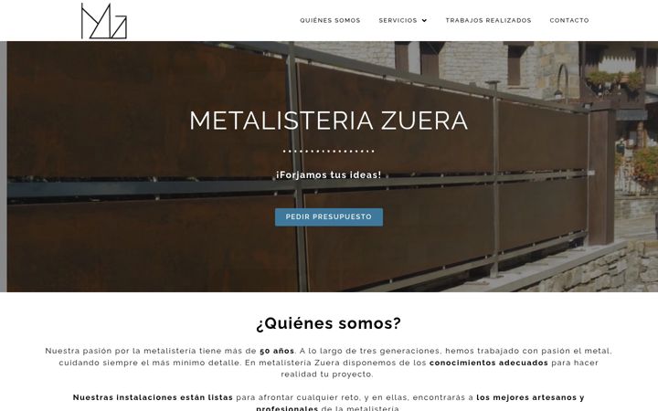 Screenshot of metalisteriazuera.com