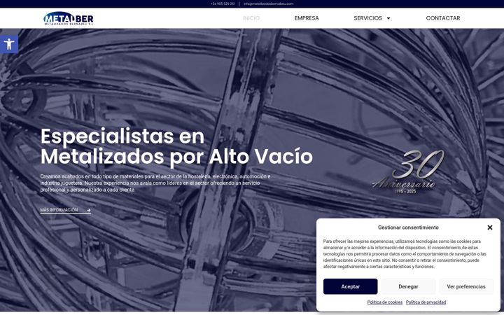 Screenshot of metalizadosbernabeu.com