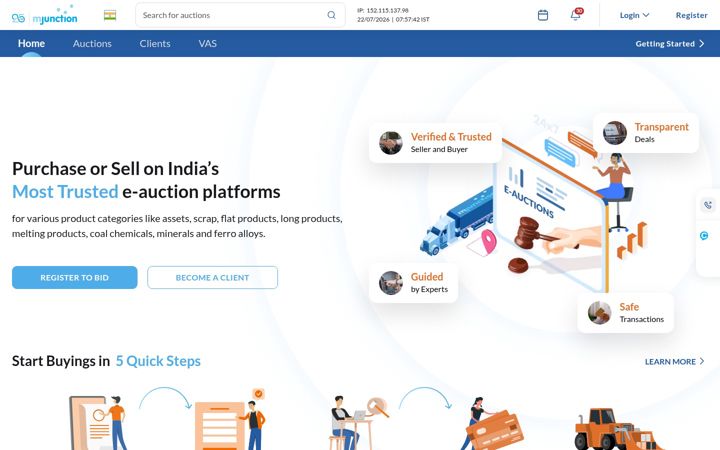 Screenshot of metaljunction.com
