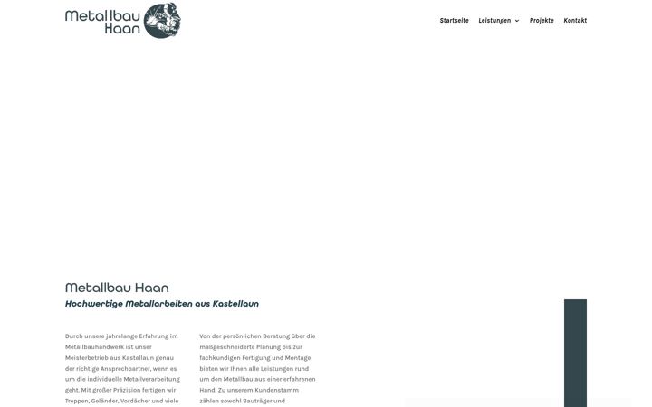 Screenshot of metallbau-haan.com