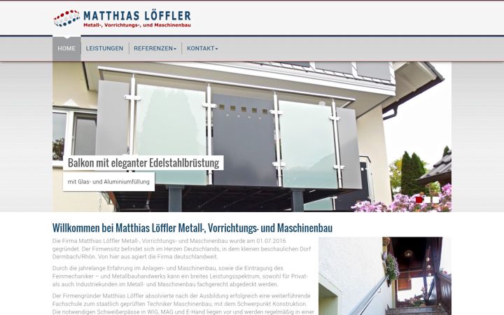 Screenshot of metallbau-loeffler.com