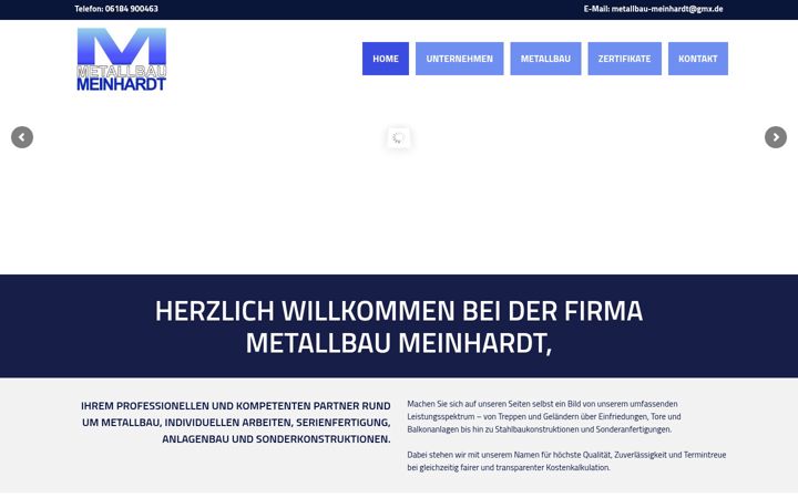 Screenshot of metallbau-meinhardt.com