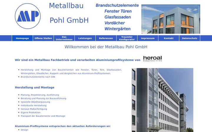 Skærmbillede af metallbau-pohl.de