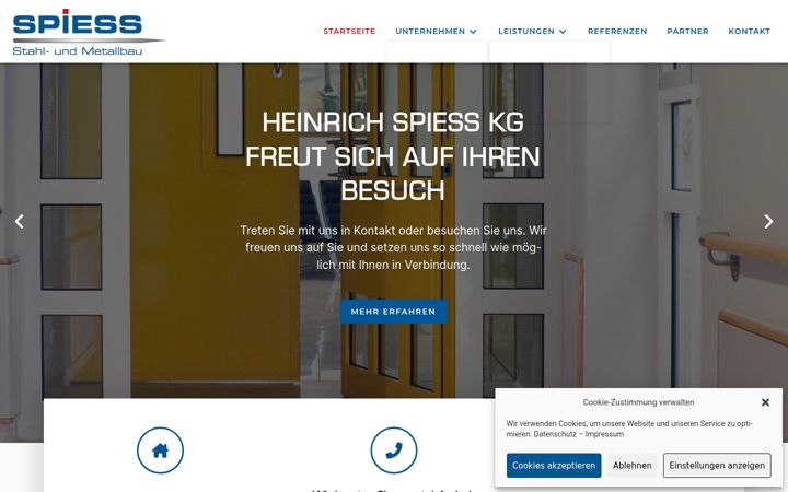 Screenshot of metallbau-spiess.com