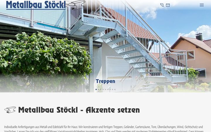 Screenshot of metallbau-stoeckl.de