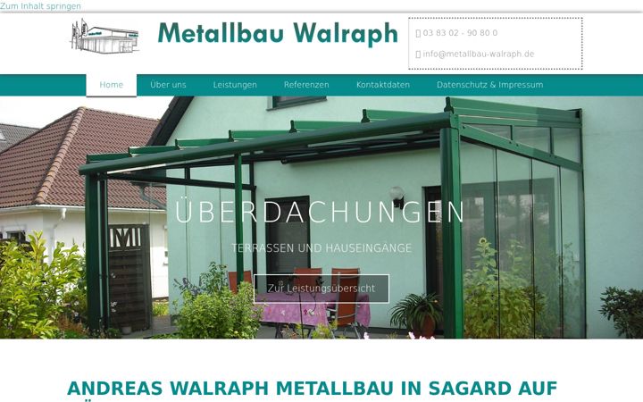Screenshot of metallbau-walraph.de