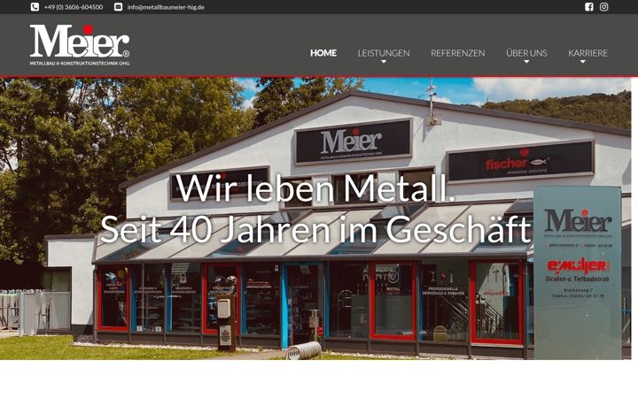 Screenshot of metallbaumeier-hig.de