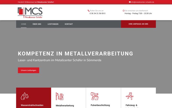 Ekrano kopija metallcenter-schaefer.de