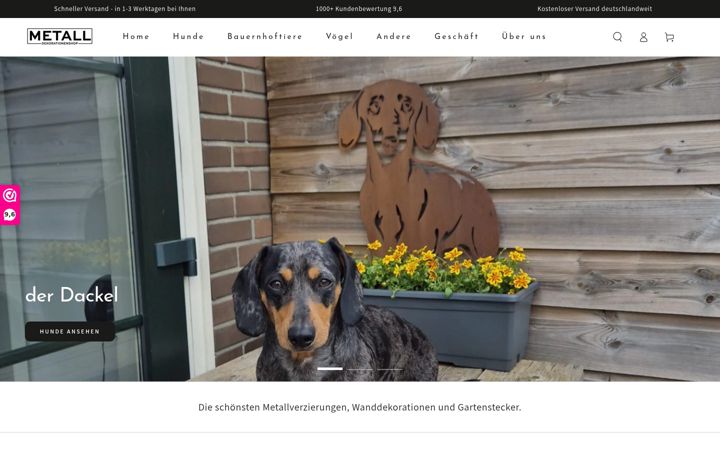 Screenshot von metalldekorationenshop.de