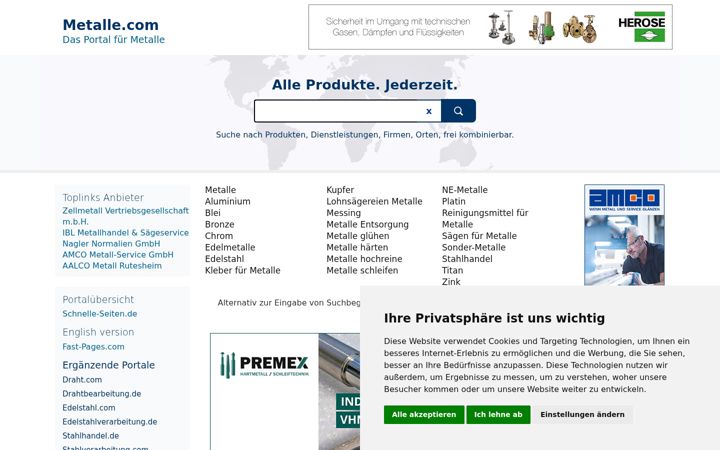 Screenshot of metalle.com