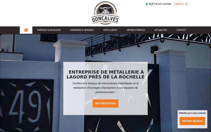 Screenshot of metallerie-goncalves.com