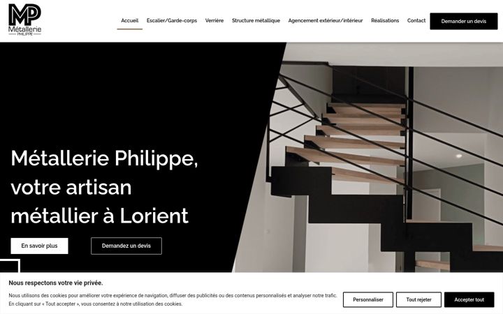 Screenshot of metalleriephilippe.com