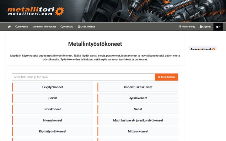 Screenshot of metallitori.com