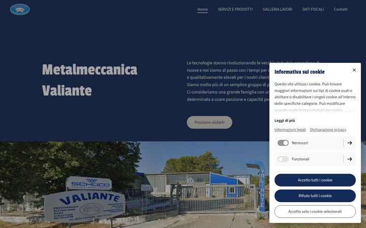 Screenshot of metalmeccanicavaliante.com
