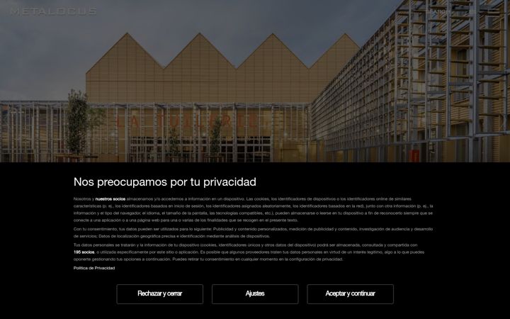 Screenshot of metalocus.es