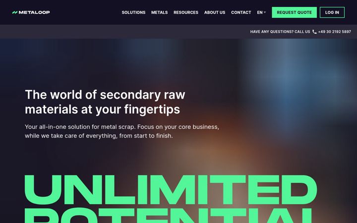 Screenshot of metaloop.com